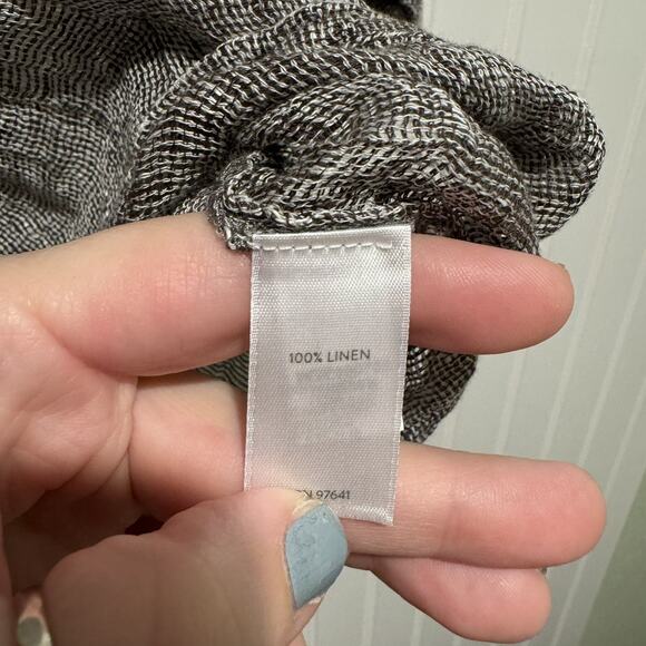 J Jill Pure Jill Linen Top Open Weave Size Medium Tall - Picture 4 of 5